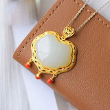Hetian Jade Pendant Necklace Tassel Charm