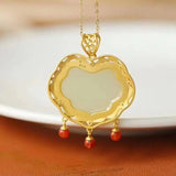 Hetian Jade Pendant Necklace Tassel Charm