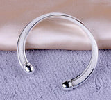 925 Sterling Silver Wire Mesh Bracelet Women's Resizable Bangle