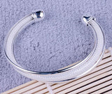 925 Sterling Silver Wire Mesh Bracelet Women's Resizable Bangle