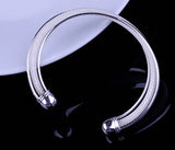 925 Sterling Silver Wire Mesh Bracelet Women's Resizable Bangle