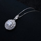 925 Silver Crystal Pendant Necklace