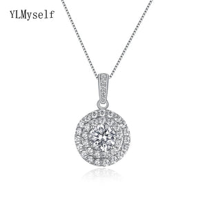 925 Silver Crystal Pendant Necklace