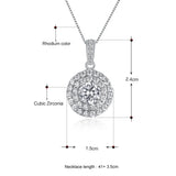 925 Silver Crystal Pendant Necklace