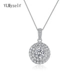 925 Silver Crystal Pendant Necklace