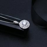 925 Silver Crystal Pendant Necklace