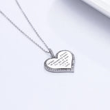 925 Sterling Silver Father's Love Heart Necklace Pendant