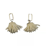 Silver Needle Tassel Earrings Drop Sense Exaggerated Design for Women