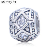 Silver Plated CZ Crystal Beads for Charm Bracelets