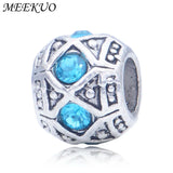 Silver Plated CZ Crystal Beads for Charm Bracelets