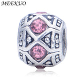 Silver Plated CZ Crystal Beads for Charm Bracelets