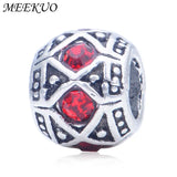 Silver Plated CZ Crystal Beads for Charm Bracelets