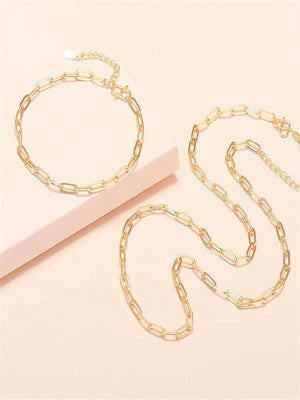 Gold-Plated O-Chain Women's Necklace Long Bracelet DIY Accessories