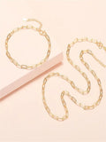 Gold-Plated O-Chain Women's Necklace Long Bracelet DIY Accessories