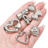 Heart Butterfly Knot Pendant DIY Necklace Pearl Pendant