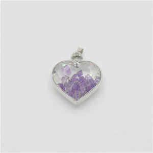 Amethyst Heart Pendant Necklace for Women, Forever Love Jewelry