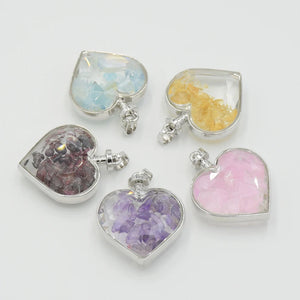 Amethyst Heart Pendant Necklace for Women, Forever Love Jewelry