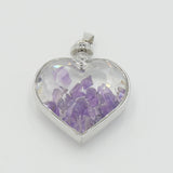 Amethyst Heart Pendant Necklace for Women, Forever Love Jewelry