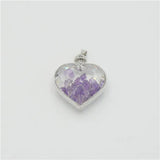 Amethyst Heart Pendant Necklace for Women, Forever Love Jewelry