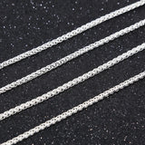 Silver Plated Steel Wheat Braided Chain 3mm for DIY Necklace Bracelet