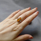 Ice Tangerine Chalcedony Silver Ring for Women