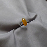 Ice Tangerine Chalcedony Silver Ring for Women