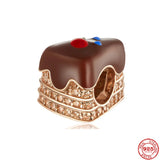 Silver Flower Cake Sandwich Beer Charm Beads DIY Jewelry
