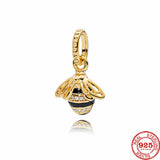 European Glod Sparking Charm Beads for Bracelet DIY