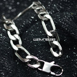 SilverTone Stainless Steel Link Chain Men's Bracelet B179