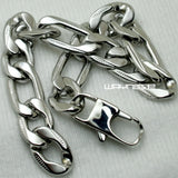 SilverTone Stainless Steel Link Chain Men's Bracelet B179
