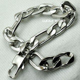 SilverTone Stainless Steel Link Chain Men's Bracelet B179