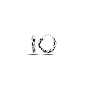 Silverlina Silver 12mm Oxidized Ring Earrings