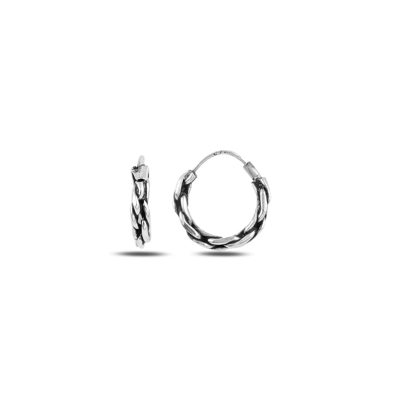 Silverlina 14mm Oxidized Ring Earrings