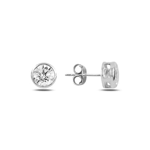 Silverlina Silver 6mm Zircon Earrings