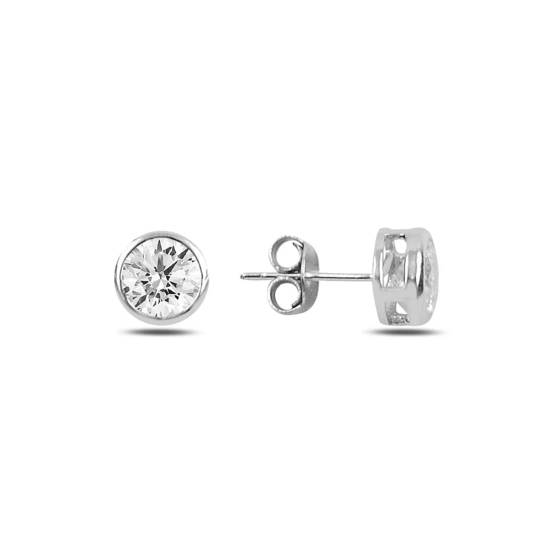 Silverlina Silver 6mm Zircon Earrings