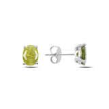 Silverlina Oval Zircon Engagement Earrings