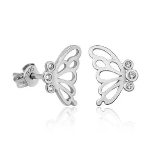 Silverlina Silver Butterfly Earrings