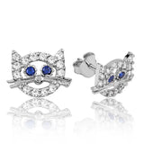 Silverlina Studded Cat Earrings