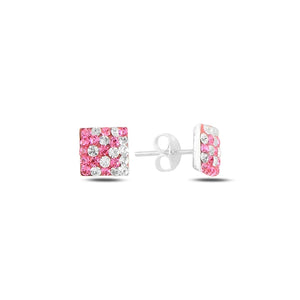 Silverlina Silver Crystal Stone Earrings