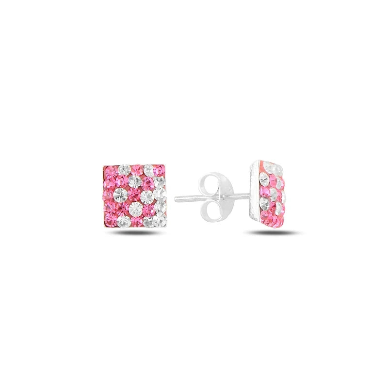 Silverlina Silver Crystal Stone Earrings
