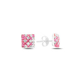 Silverlina Silver Crystal Stone Earrings