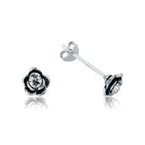 Silverlina CZ Rose Earrings