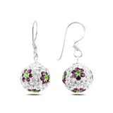 Silverlina Dangle Crystal Stone Earrings