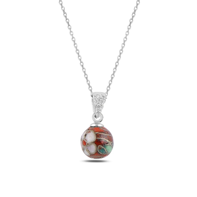 Silverlina Silver Dangle Ball Necklace