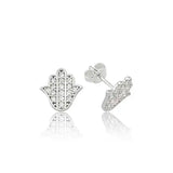 Silverlina Silver Fatma Earrings with Studs