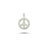 Silverlina Silver Gemstone Peace Mark Pendant