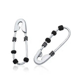 Silverlina Silver Hooked Needle Earrings