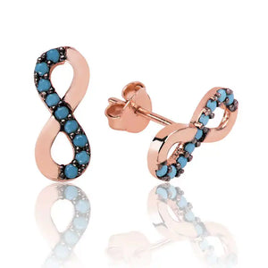 Silverlina Silver Infinity Stud Earrings