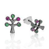 Silver Life Tree Stud Earrings