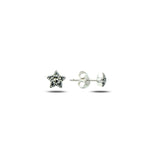 Silver Marcasite CZ Star Earrings